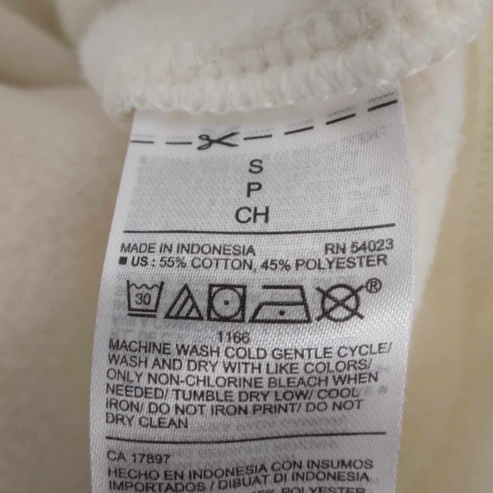 Old Navy California Flowers French Terry Blouson Sleeve White Sweatshirt Size Sm - Picture 7 of 7